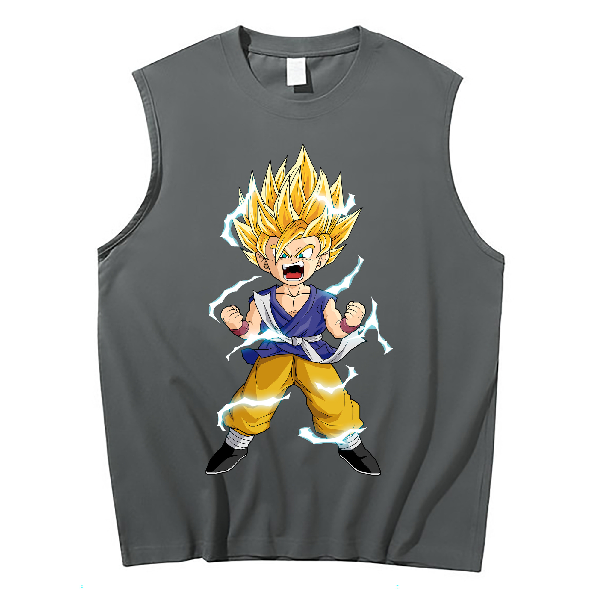 （画像用） ドラゴンボール 孫 悟飯（そんごはん）DRAGON BALL Son Gohan コットン100％タンクトップ（フロントプリント）